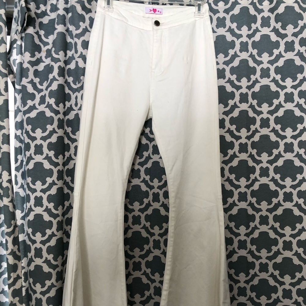 NEVER WORN BuddyLove white bell bottoms